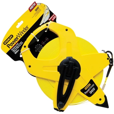 Stanley 34-762 POWERWINDER 300' Fiberglass Long Tape 1 Stanley 34-762 POWERWINDER 300' Fiberglass Long Tape