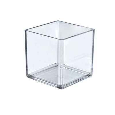 Azar Displays 5" Deluxe Clear Acrylic Square Cube Bin For Counter, 2-Pack 2 Azar Displays 5" Deluxe Clear Acrylic Square Cube Bin For Counter, 2-Pack - Image 2