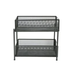 Mind Reader Metal Mesh Heavy Duty Organizer [2 TIER] Slide Out Basket Drawer For Kitchen, Bathroom, Office Desk (BLACK) -Creative Office Outlet Store GUEST 8b141a9c 5f14 4c51 b1ec 5292c67c831b