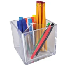 Azar Displays Cube Pencil Holder With Divider 5"W X 5"D X 5"H -Creative Office Outlet Store GUEST 8e4643a3 670b 4e2c 9a6a 2a01853ad038