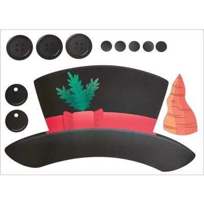 Okuna Outpost 15-Pack Build Your Own Snowman Refrigerator Magnets For Holiday Décor (Assorted Sizes) 4 Okuna Outpost 15-Pack Build Your Own Snowman Refrigerator Magnets For Holiday Décor (Assorted Sizes) - Image 4