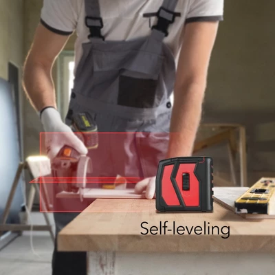 Dartwood Self-Leveling Laser Level Tool With Horizontal And Vertical Cross Lines And Rechargeable Battery (2 Pack, Red) 3 Dartwood Self-Leveling Laser Level Tool With Horizontal And Vertical Cross Lines And Rechargeable Battery (2 Pack, Red) - Image 3