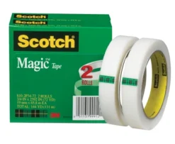 Scotch 810 Magic Tape, 0.75 X 2592 Inches, 3 Inch Core, Matte Clear, Pack Of 2