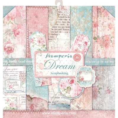 Stamperia Double-Sided Paper Pad 12"X12" 10/Pkg-Dream, 10 Designs/1 Each 1 Stamperia Double-Sided Paper Pad 12"X12" 10/Pkg-Dream, 10 Designs/1 Each