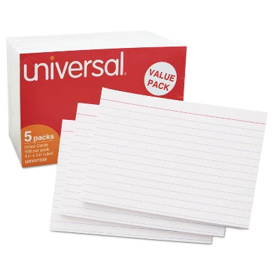 UNIVERSAL Ruled Index Cards 4 X 6 White 500/Pack 47235 3 UNIVERSAL Ruled Index Cards 4 X 6 White 500/Pack 47235 - Image 3