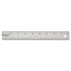 Westcott Stainless Steel Office Ruler With Non Slip Cork Base 18" 10417