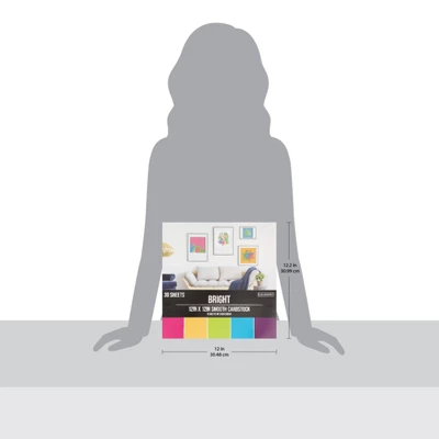 Colorbok 78lb Smooth Cardstock 12"X12" 30/Pkg-Bright, 5 Colors/6 Each 8 Colorbok 78lb Smooth Cardstock 12"X12" 30/Pkg-Bright, 5 Colors/6 Each - Image 8