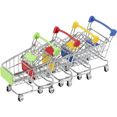 Juvale Mini Shopping Cart - 4-Pack Desk Organizers, Pen Pencil Holder Storage Toy For Stationery Supplies, 4 Colors, 3.25 X 4.375 X 4.75 Inches 1 Juvale Mini Shopping Cart - 4-Pack Desk Organizers, Pen Pencil Holder Storage Toy For Stationery Supplies, 4 Colors, 3.25 X 4.375 X 4.75 Inches