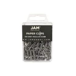 JAM Paper Small Paper Clips Grey 3 Packs Of 100 (21830626B)