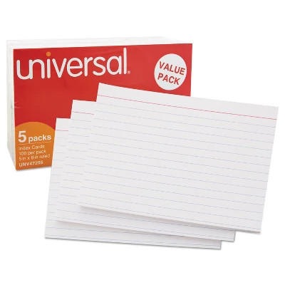 UNIVERSAL Ruled Index Cards 5 X 8 White 500/Pack 47255 3 UNIVERSAL Ruled Index Cards 5 X 8 White 500/Pack 47255 - Image 3