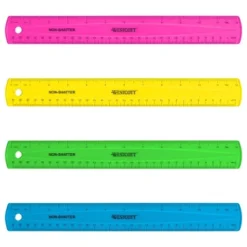12pk 12" Shatterproof Ruler With Anti-Microbial Translucent Colors - Acme United