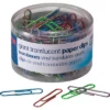 Officemate Translucent Paper Clips Vinyl Giant 200/Tub BE/PE/GN/RD/SR 97212