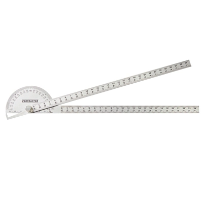 Okuna Outpost 30cm Stainless Steel Swing Arm Angle Protractor For Construction, Woodworking, Engineering, Architecture, 7.9 X 5.1 In 5 Okuna Outpost 30cm Stainless Steel Swing Arm Angle Protractor For Construction, Woodworking, Engineering, Architecture, 7.9 X 5.1 In - Image 5