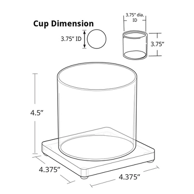 Azar Displays Large Single Cup Acrylic Deluxe Holder 3 Azar Displays Large Single Cup Acrylic Deluxe Holder - Image 3