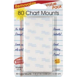3pk 80 Per Pack 1" X 1" Removable Tabs - Magic Mounts