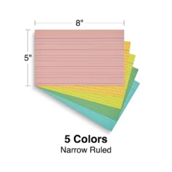 Staples 5" X 8" Line Ruled Assorted Pastel Index Cards 300/Pack (50995) TR50995 6 Staples 5" X 8" Line Ruled Assorted Pastel Index Cards 300/Pack (50995) TR50995 -Creative Office Outlet Store GUEST ceb3b453 87e7 4854 854d a40b1c0825b7