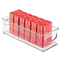 MDesign Small Plastic Office Storage Container Bin With Handles, 6 Pack - Clear -Creative Office Outlet Store GUEST d3518aa5 78db 479b a177 a9d8fa732520