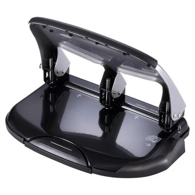 EZ Squeeze Hole Punch 40 Sheet Capacity Silver And Black - Bostitch 3 EZ Squeeze Hole Punch 40 Sheet Capacity Silver And Black - Bostitch - Image 3