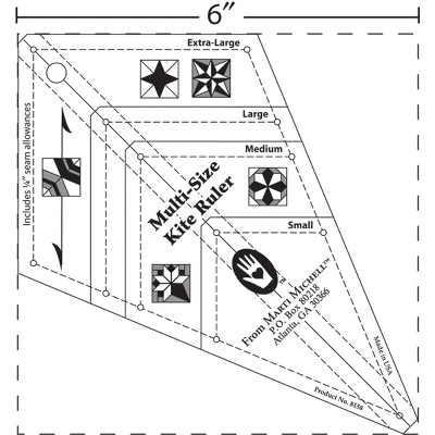 Marti Michell Multisize Kite Ruler 1 Marti Michell Multisize Kite Ruler