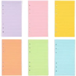 Paper Junkie 6 Pack Colored A6 Refill Paper For 6-Ring Binder, Journal, Planner, Loose Leaf Colored Lined Paper Inserts (240 Sheets/480 Pages) -Creative Office Outlet Store GUEST e4c0edea 0e7e 4b1a 9f65 436d34468292