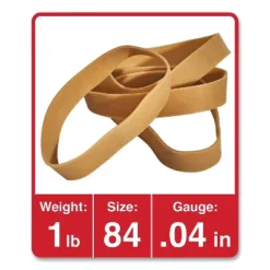UNIVERSAL Rubber Bands Size 84 3-1/2 X 1/2 155 Bands/1lb Pack 00184