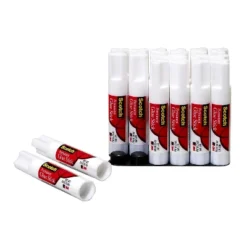 3M Permanent White Glue Sticks 0.28 Oz 18/Pk MMM600818