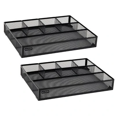 Mind Reader 2pc Mesh Deep Drawer Organizer Black 6 Mind Reader 2pc Mesh Deep Drawer Organizer Black - Image 6