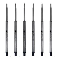 Monteverde Ballpoint Pen Refill Medium Point Black Ink 6 Pack (W133BK)