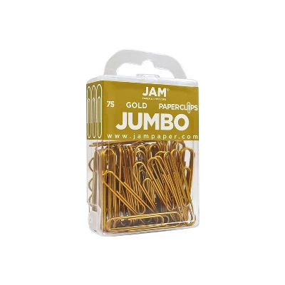 JAM Paper Colored Jumbo Paper Clips Large 2 Inch Gold Paperclips 21832060A 2 JAM Paper Colored Jumbo Paper Clips Large 2 Inch Gold Paperclips 21832060A - Image 2