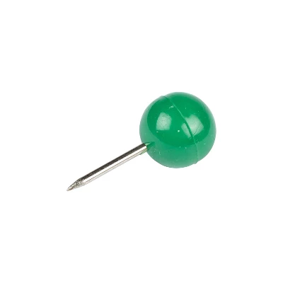JAM PAPER Round Head Push Pins Green 100/Pack (346RTGR) 2 JAM PAPER Round Head Push Pins Green 100/Pack (346RTGR) - Image 2