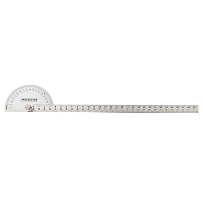 Okuna Outpost 30cm Stainless Steel Swing Arm Angle Protractor For Construction, Woodworking, Engineering, Architecture, 7.9 X 5.1 In 4 Okuna Outpost 30cm Stainless Steel Swing Arm Angle Protractor For Construction, Woodworking, Engineering, Architecture, 7.9 X 5.1 In - Image 4