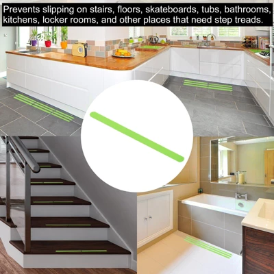 Unique Bargains Non Slip Bathtub Stickers Safety Shower Treads Adhesive Decal Square With Scraper For Stairs Green 1.25 Ft X 0.8Inch 4 Unique Bargains Non Slip Bathtub Stickers Safety Shower Treads Adhesive Decal Square With Scraper For Stairs Green 1.25 Ft X 0.8Inch - Image 4