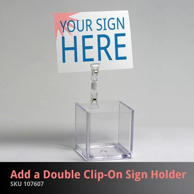 Azar Displays 4", 5", 6" Deluxe Clear Acrylic Square Cube Bin Set For Counter 7 Azar Displays 4", 5", 6" Deluxe Clear Acrylic Square Cube Bin Set For Counter - Image 7