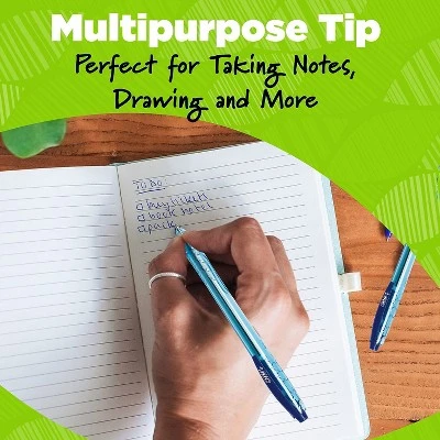 BIC Ecolutions Ocean-Bound Retractable Ballpoint Pens Medium Point Black Ink Dozen (BPRR11-BLK) 4 BIC Ecolutions Ocean-Bound Retractable Ballpoint Pens Medium Point Black Ink Dozen (BPRR11-BLK) - Image 4